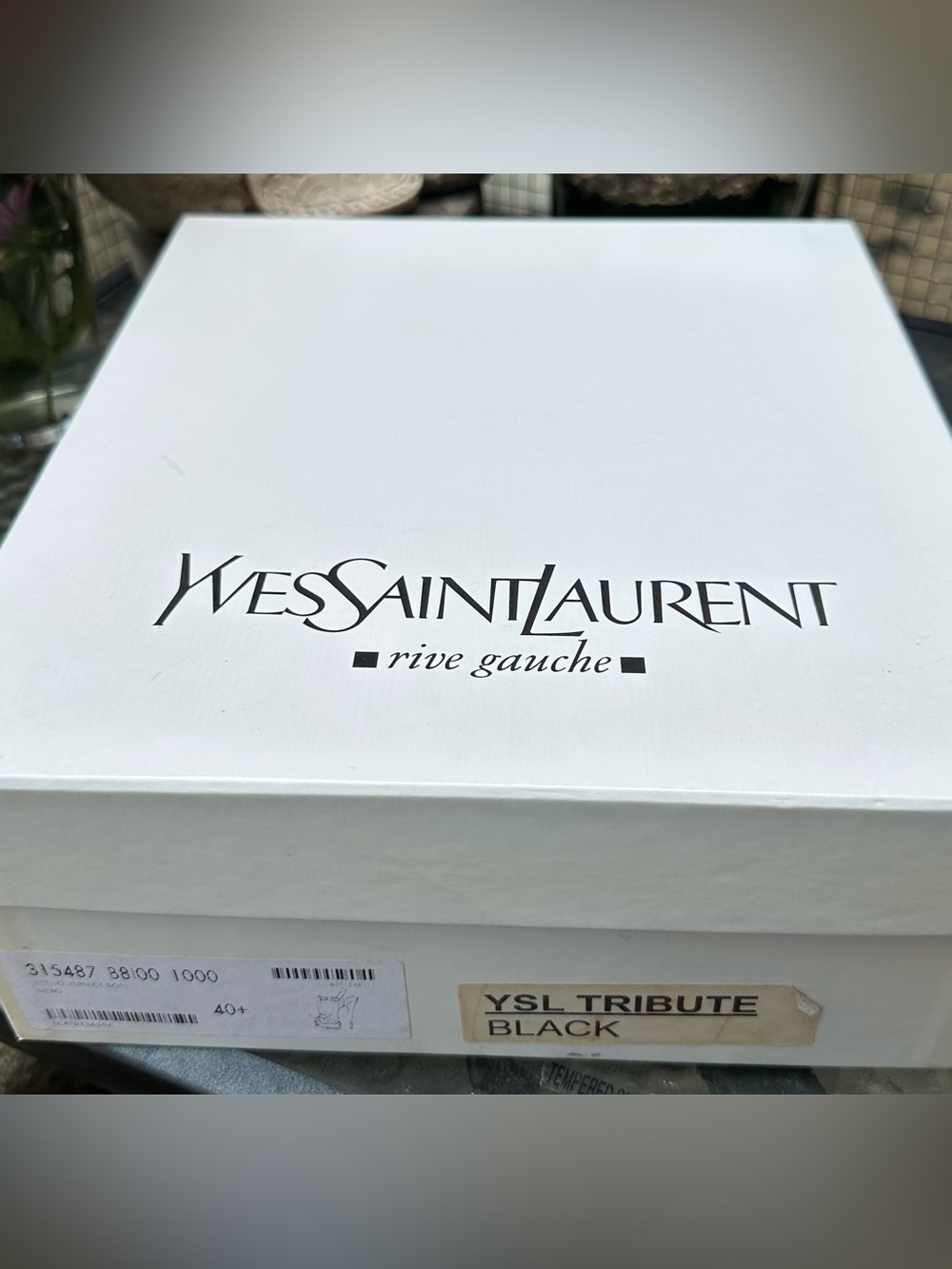 Yves Saint Laurent Black Patent Tribute T-Strap Platform Sandals - Picture 2 of 16